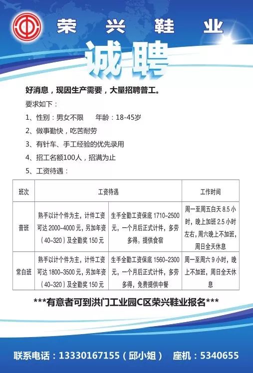 青州最新招女工长白青州最新招聘女工长白岗位信息详解