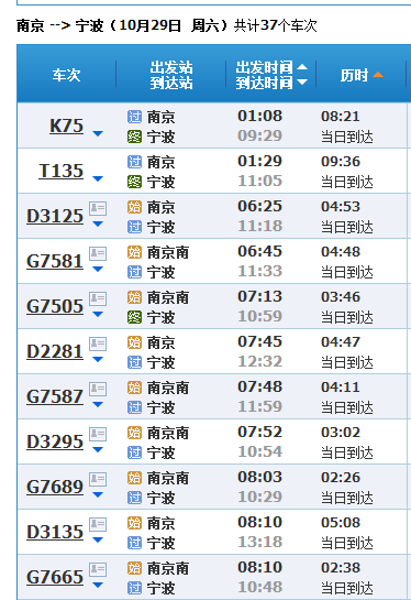 西周到宁波最新时刻表详解大全